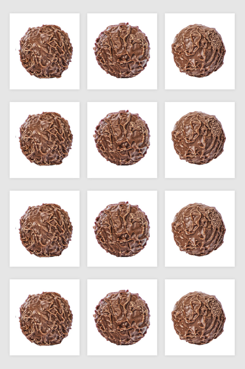 高清免抠巧克力球素材