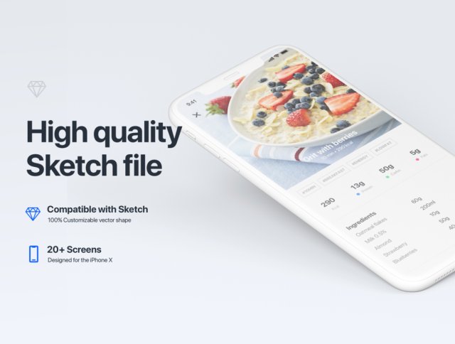 适用于Sketch。,BURNIT UI套件的健身iOS UI套件 适用于Sketch。,BURNIT UI套件的健身iOS UI套件