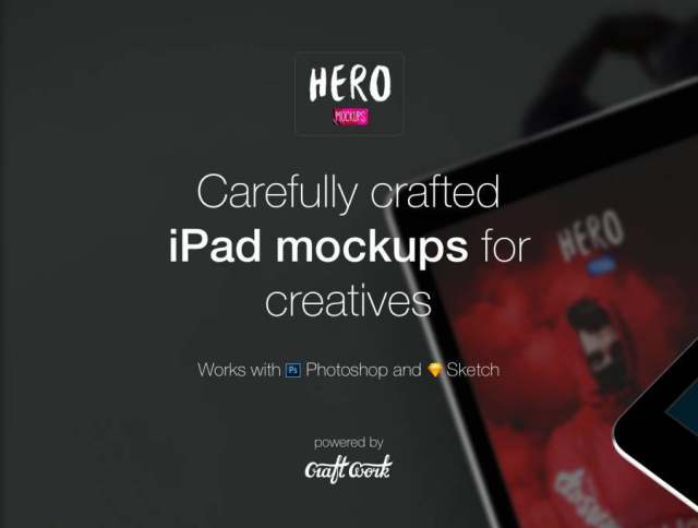 7精心打造的高品质iPad模型，适用于广告素材。，HERO iPad Mockups