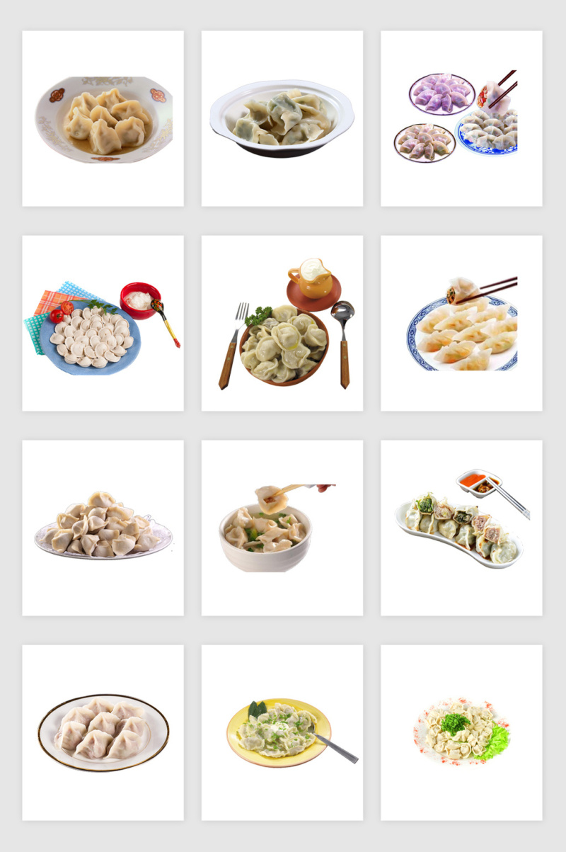 新年饺子免抠素材