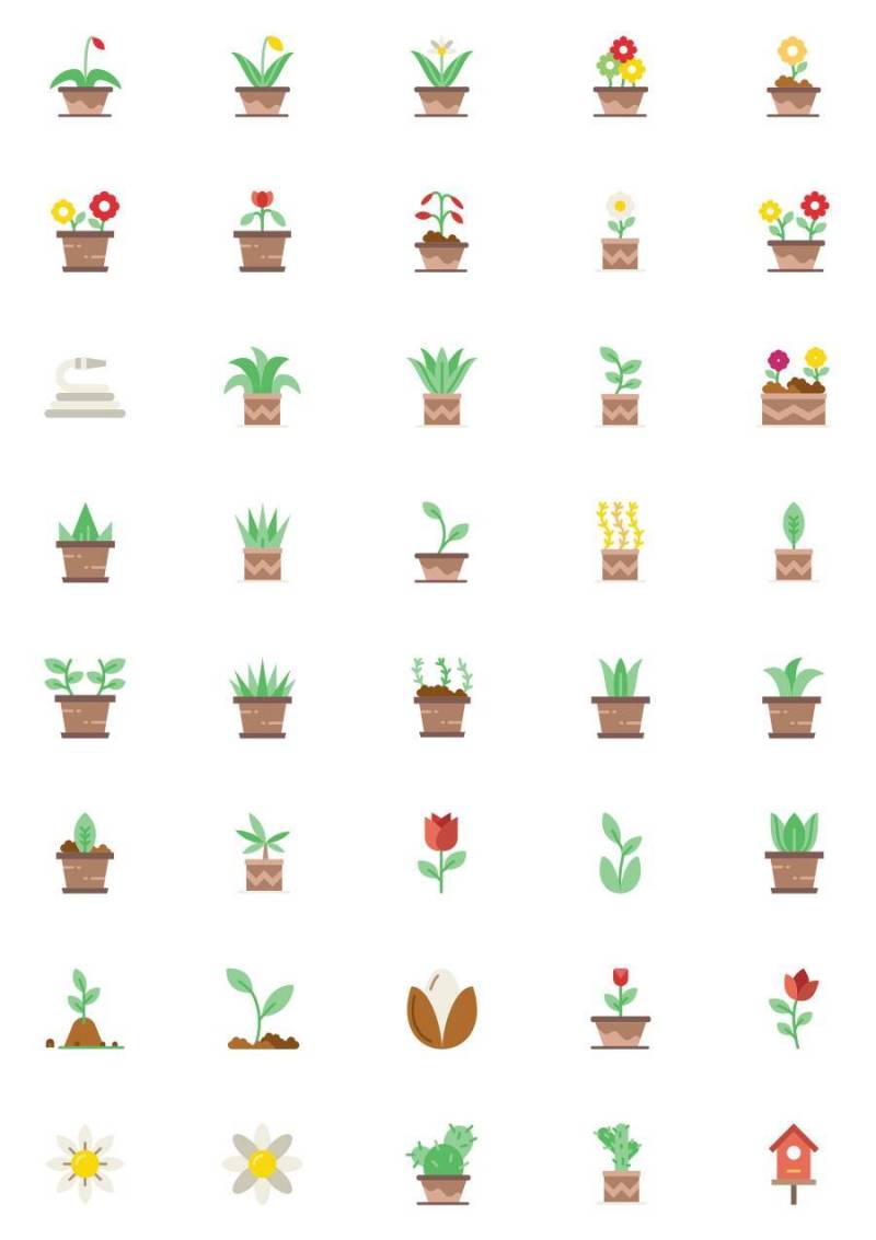 50 枚花园元素图标