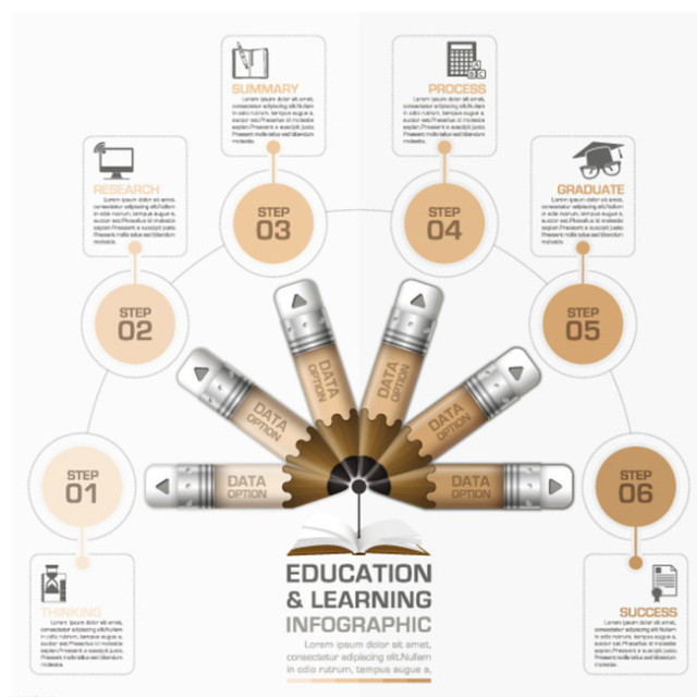 精美铅笔商务 信息图表图片