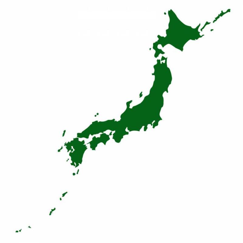 简易日本地図