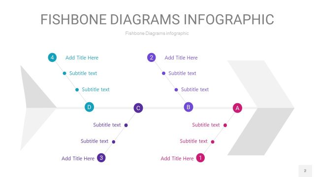 粉紫色鱼骨PPT信息图表2