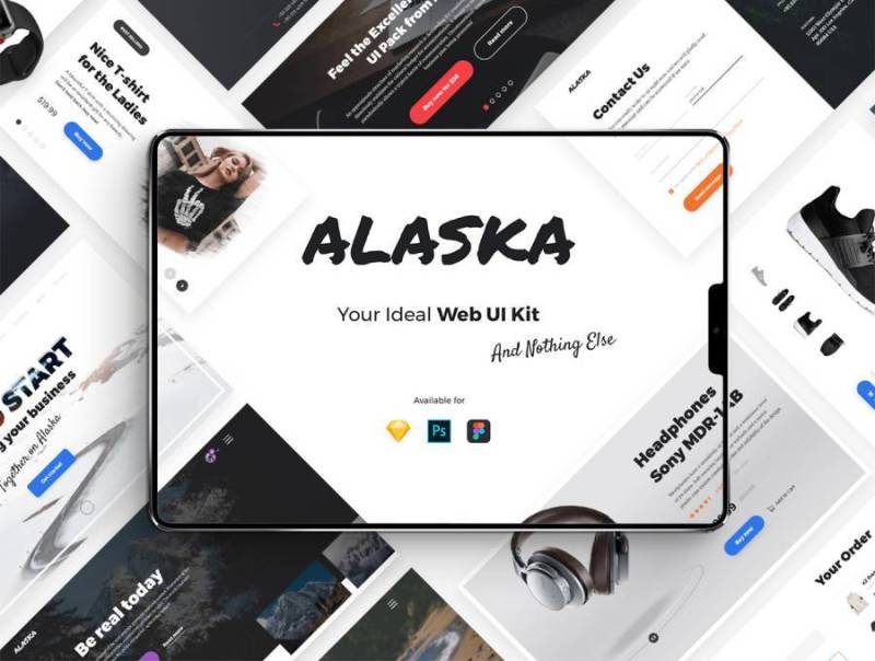 UI Kit由7种流行类别中的180多张优雅卡片组成！，Alaska UI Kit