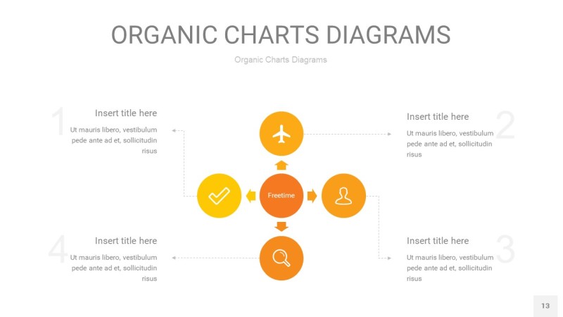 黄色循环PPT图表13