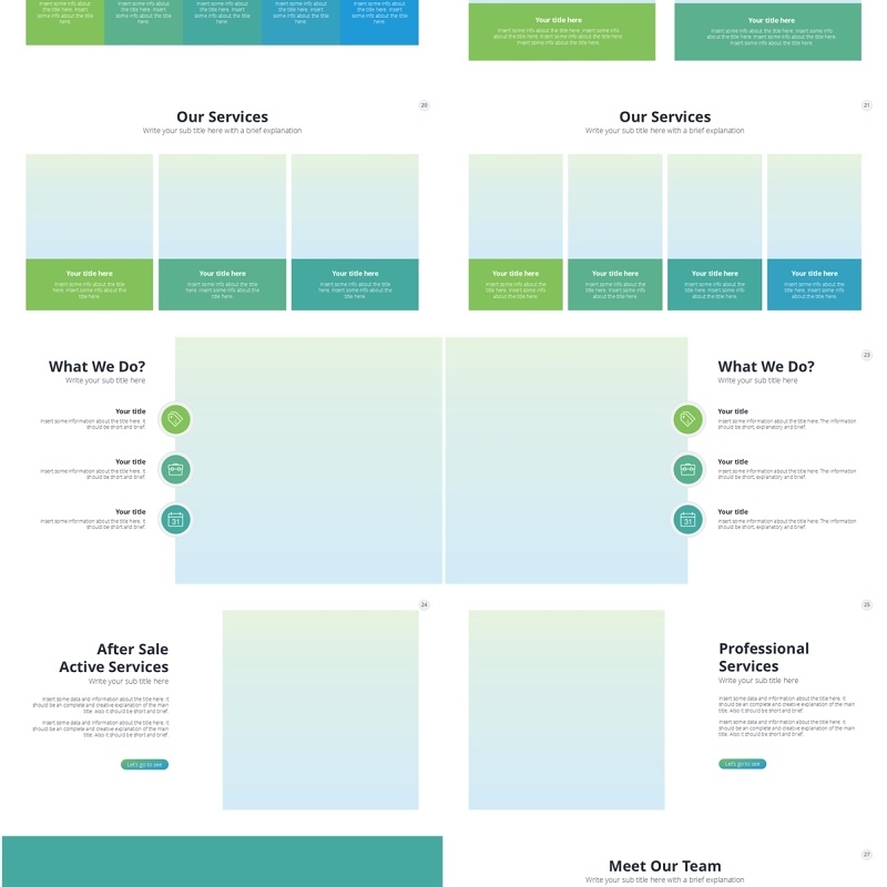 绿色商业创业公司信息图PPT模板Green Business Startup PowerPoint