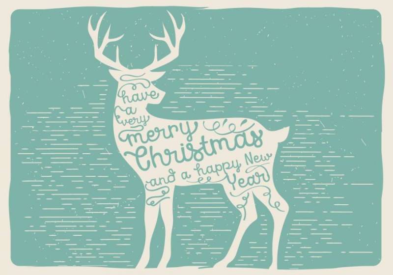  矢量圣诞鹿