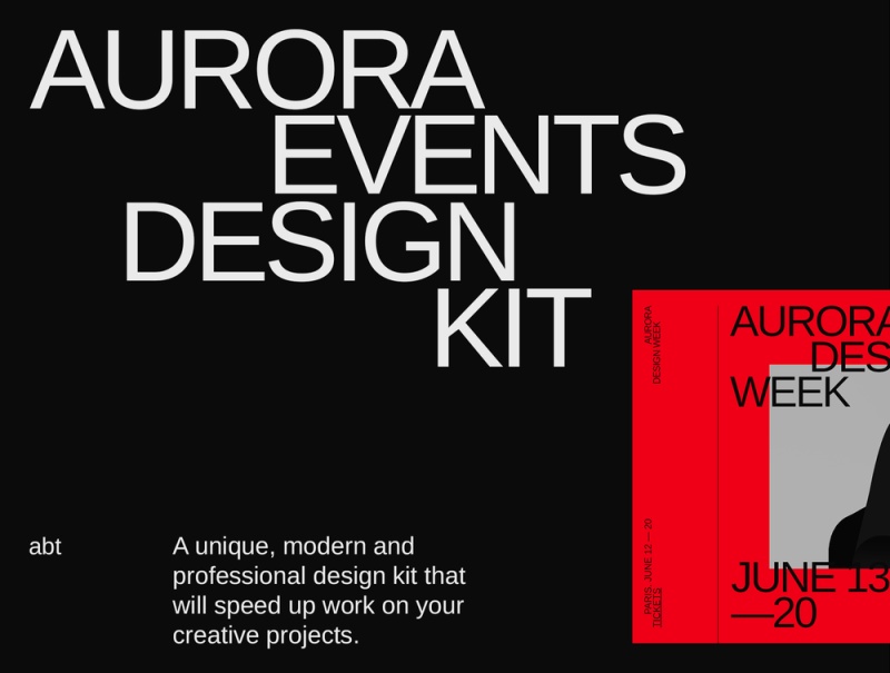 Sketch和Adobe Xd Ui Kit，Aurora Events设计套件