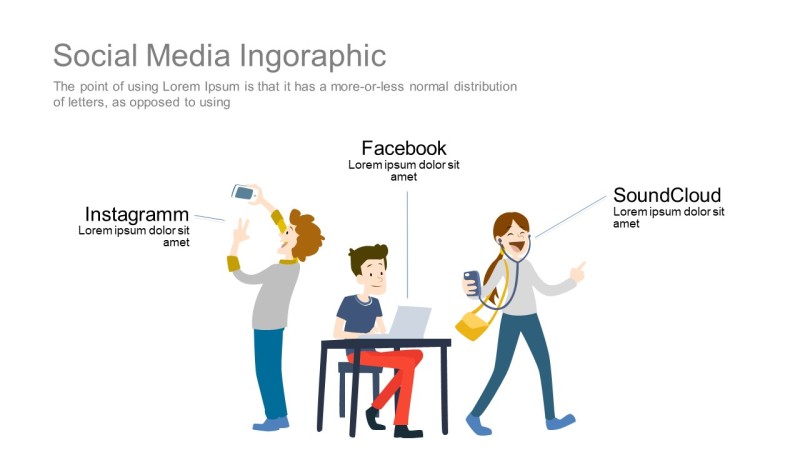 蓝色扁平人物数据PPT图表-8