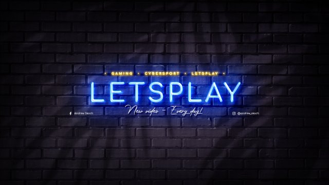 霓虹灯youtube频道艺术字体特效样式PSD素材 霓虹灯youtube频道艺术字体特效样式PSD素材