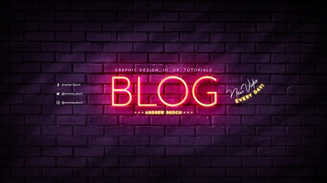 霓虹灯youtube频道艺术字体特效样式PSD素材 霓虹灯youtube频道艺术字体特效样式PSD素材