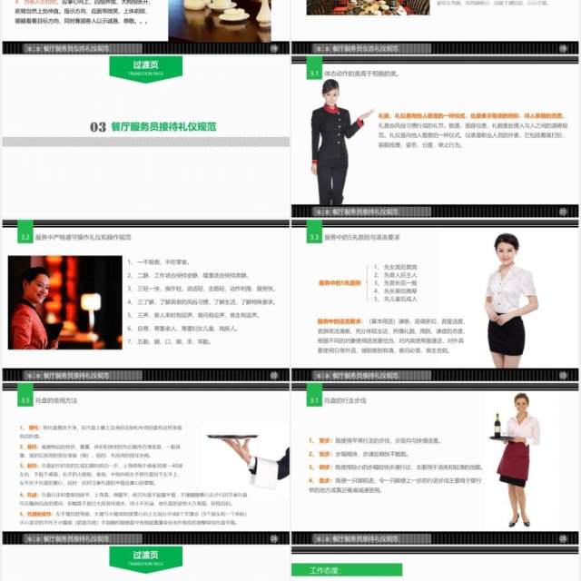 企业餐厅服务员礼仪培训课件PPT模板 企业餐厅服务员礼仪培训课件PPT模板
