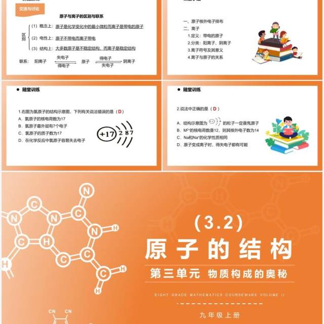 部编版九年级化学上册原子的结构课件PPT模板 部编版九年级化学上册原子的结构课件PPT模板
