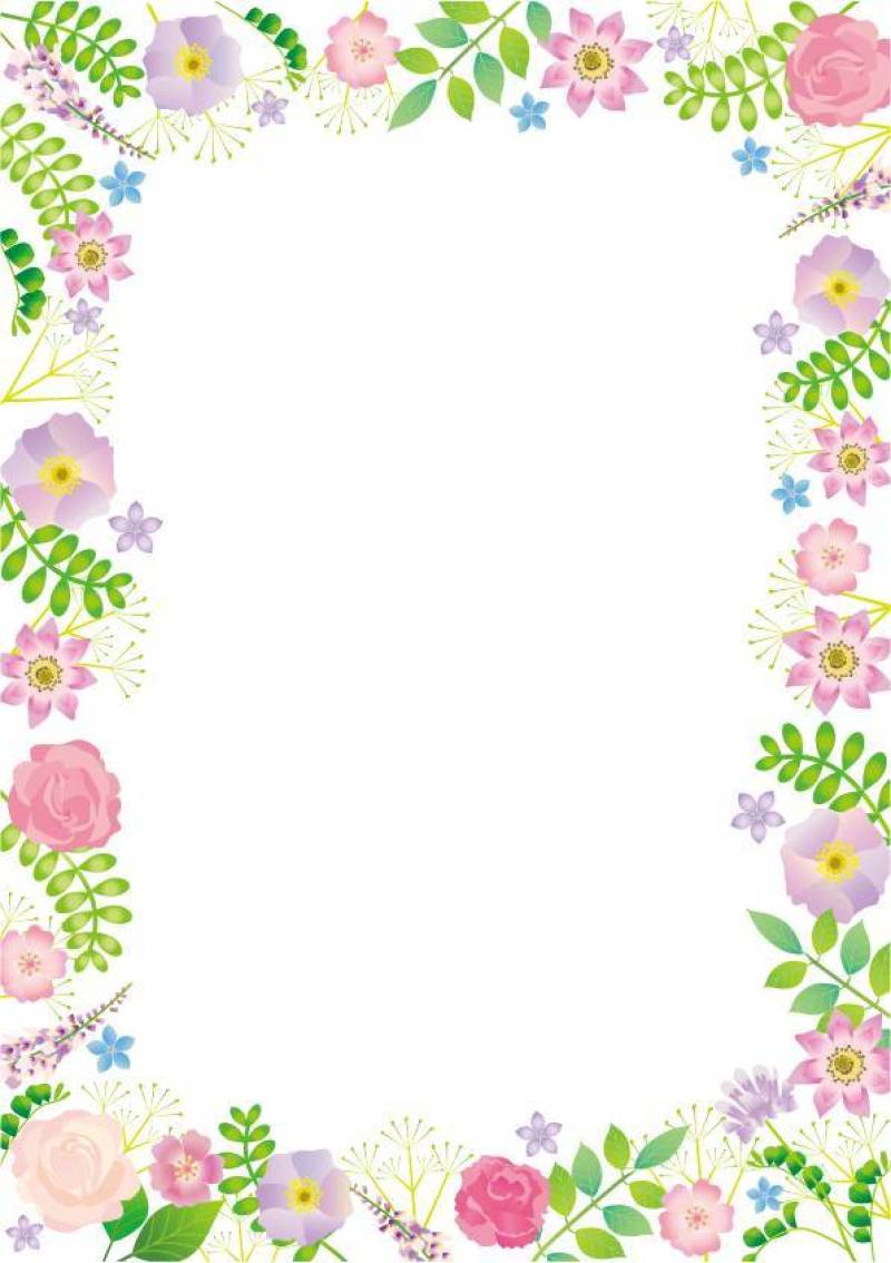 花和植物框架A4