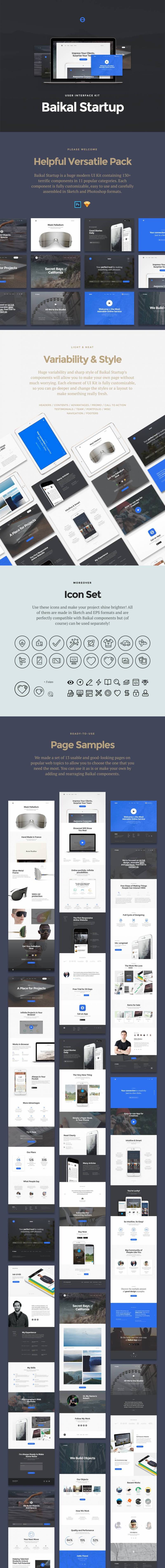 巨大的完全可定制的现代用户界面工具包，贝加尔启动UI工具包