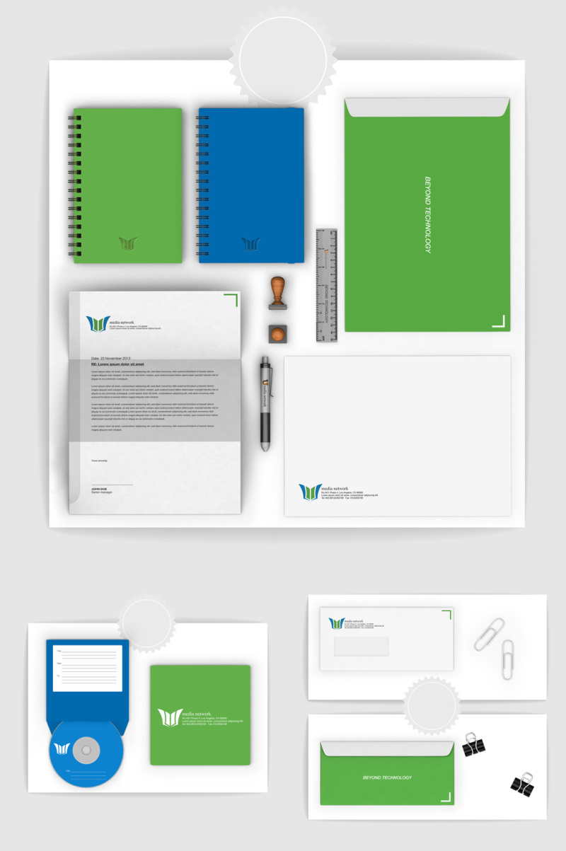 VI设计办公用具样机素材