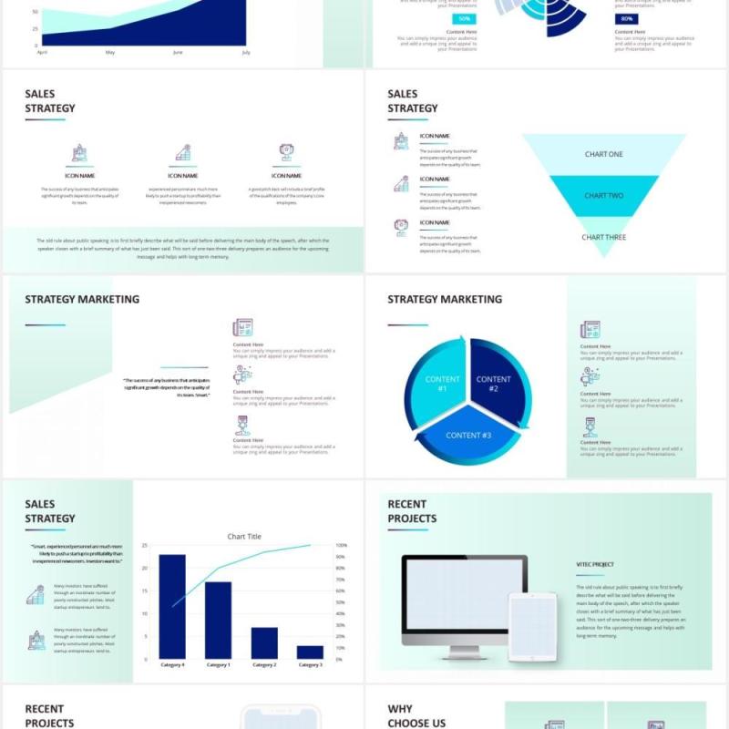 简约数据图表PPT素材Alpa Powerpoint Template