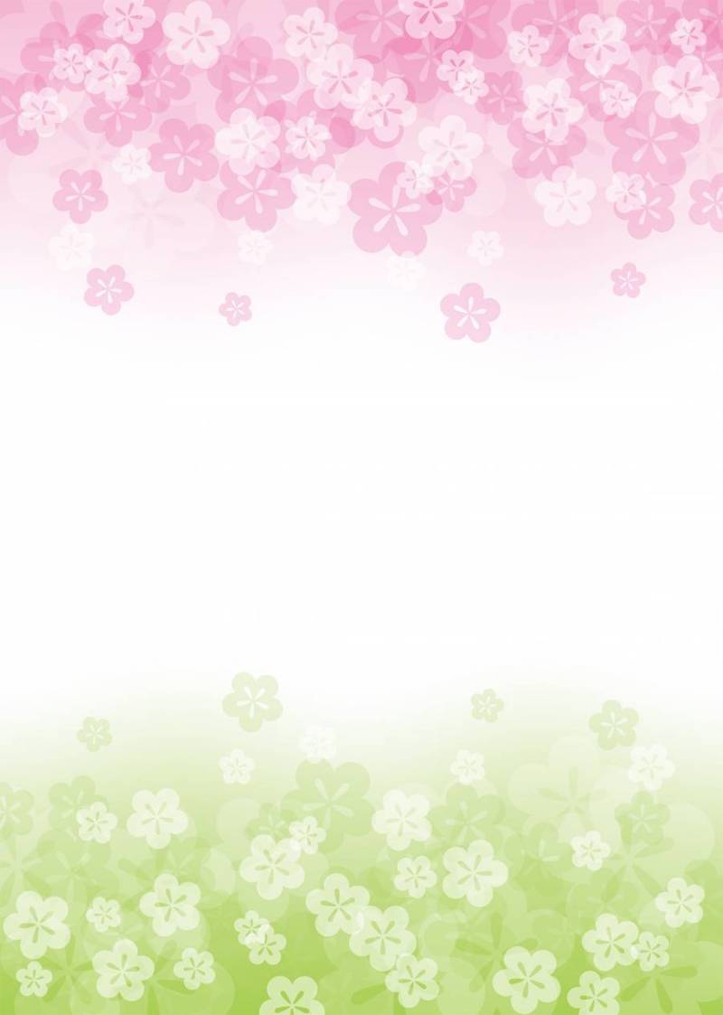 梅背景、A4縦、涂足付