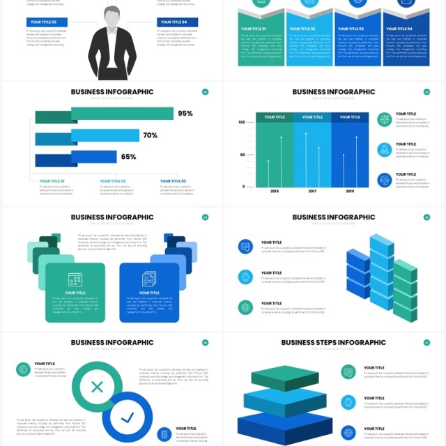 蓝色简约商务商业信息图表PPT模板Business Infographics Slides Template 蓝色简约商务商业信息图表PPT模板Business Infographics Slides Template