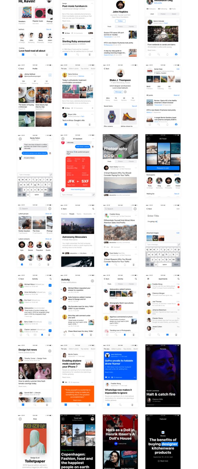 多用途iOS UI套件,超过120个屏幕,Stack UI Kit 多用途iOS UI套件,超过120个屏幕,Stack UI Kit