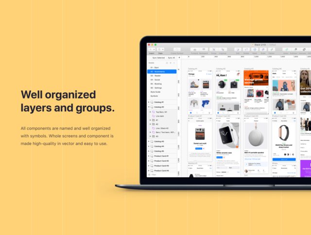 多用途iOS UI套件,超过120个屏幕,Stack UI Kit 多用途iOS UI套件,超过120个屏幕,Stack UI Kit