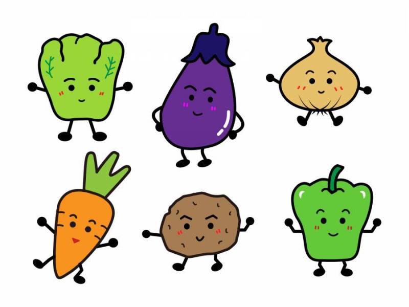可爱的蔬菜插图集