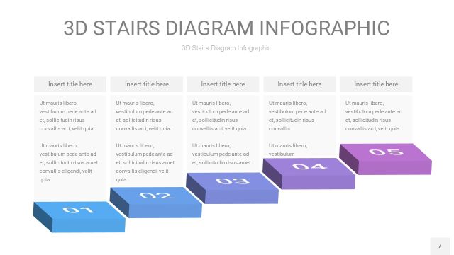 渐变紫蓝色3D阶梯PPT图表7