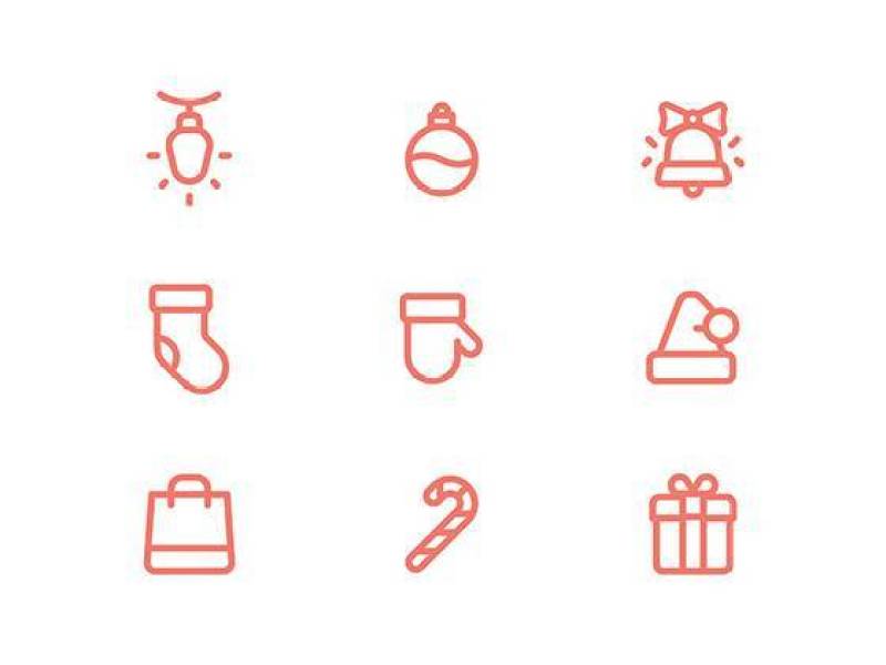Minimal Christmas Icons