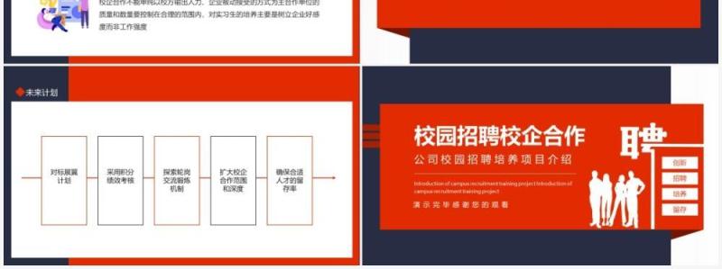 公司校园招聘培养项目介绍校企合作动态PPT模板
