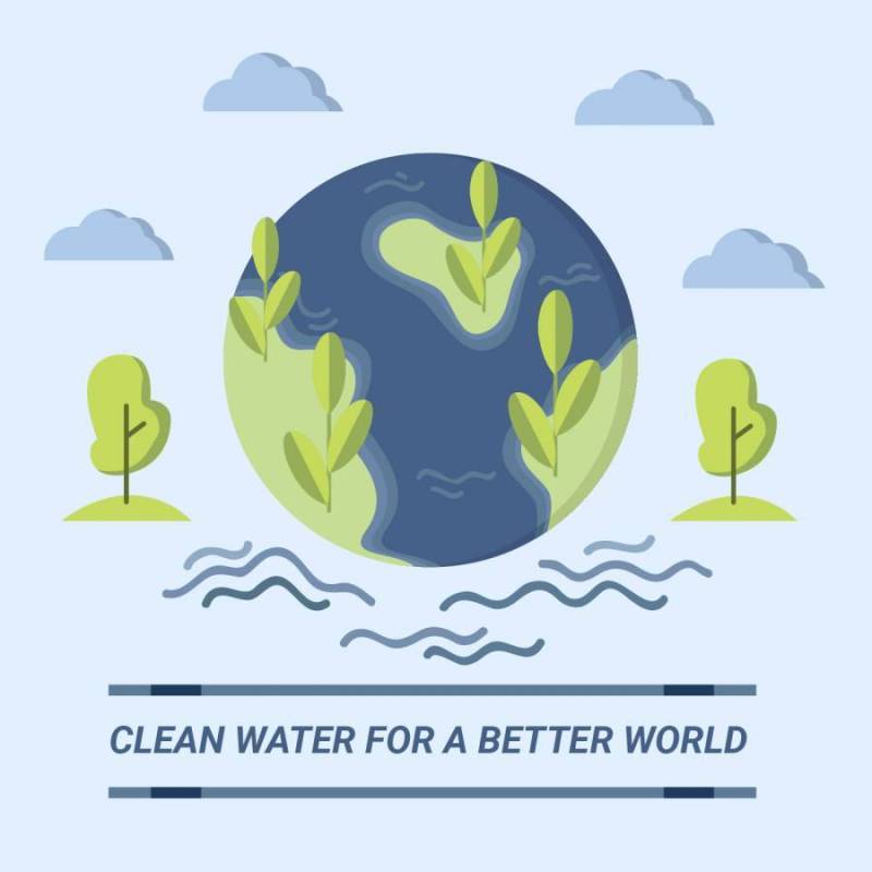 为更好的世界设计矢量清洁水