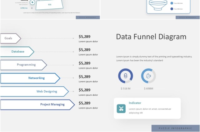 数据漏斗图PPT信息图表模板Funnel Infographic