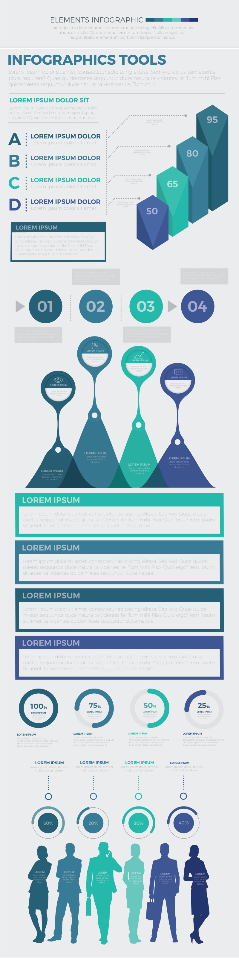 优质信息图表地图元素模板 Infographics Template