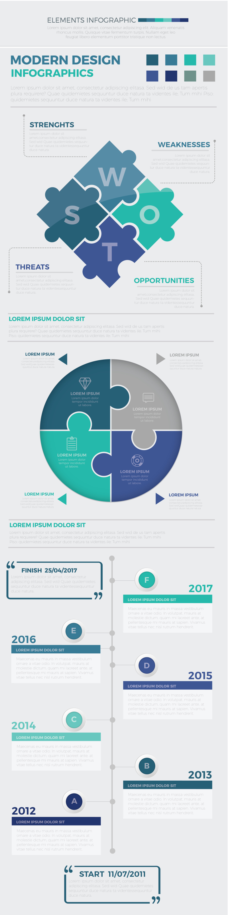 优质信息图表地图元素模板 Infographics Template