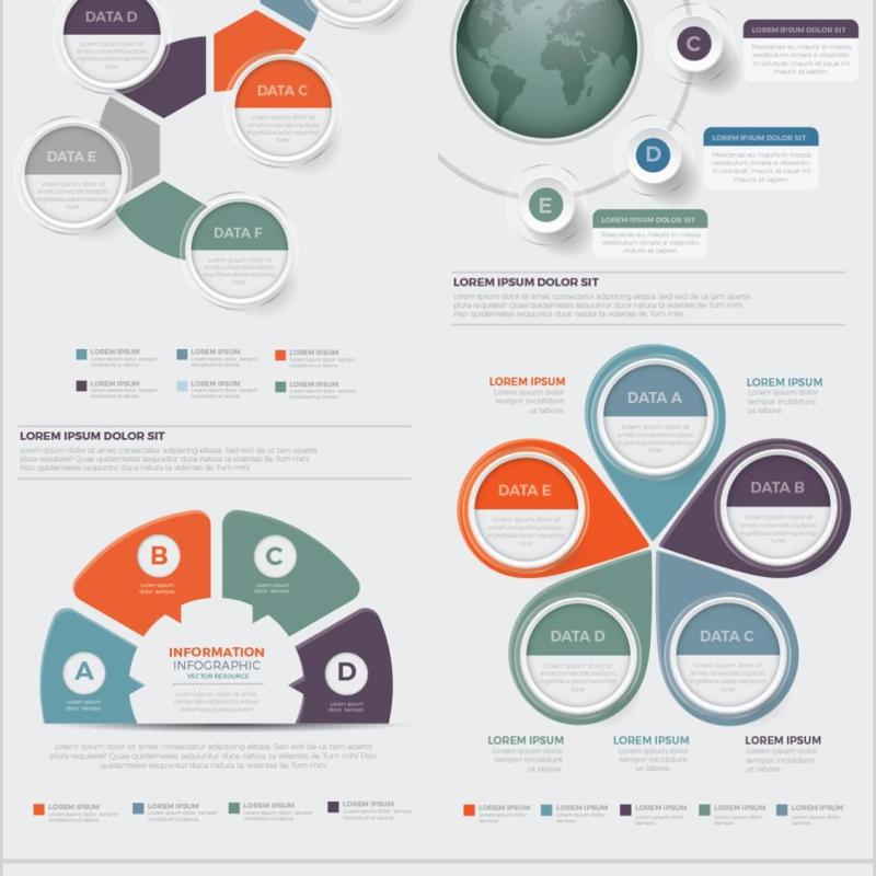 信息图表图形模板元素设计Big Infographics Elements Design