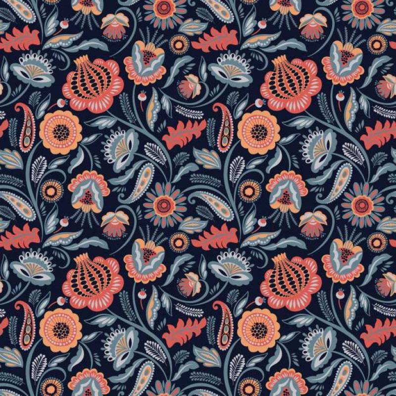 民间花无缝图案