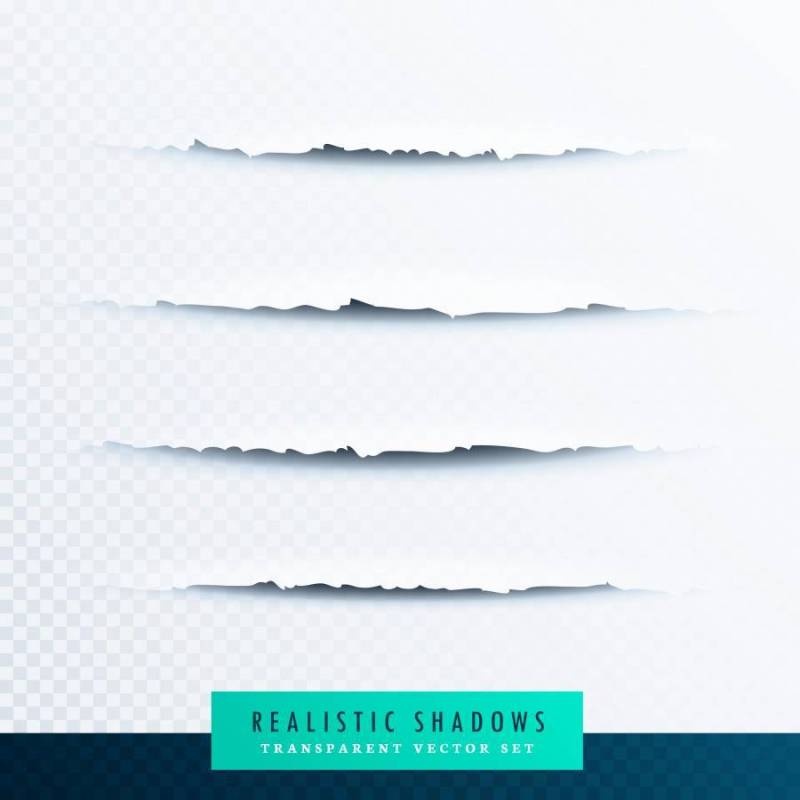 一套纸撕裂的阴影