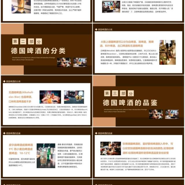 德国啤酒外国饮食文化介绍动态PPT模板 德国啤酒外国饮食文化介绍动态PPT模板