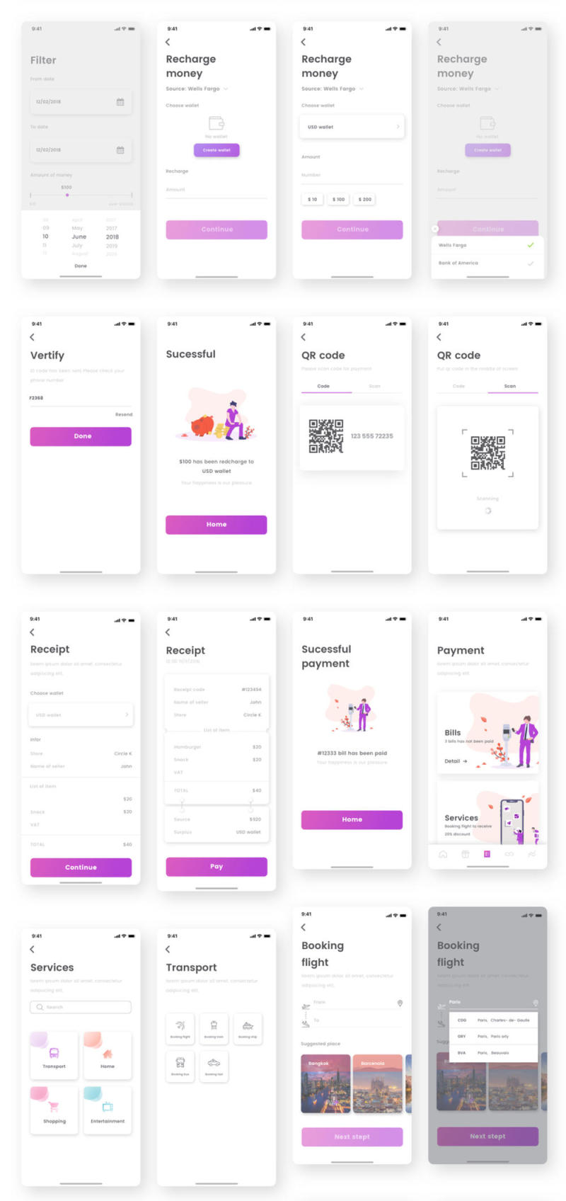 Cen Crypto Wallet App UI套件，Cen Wallet UI套件