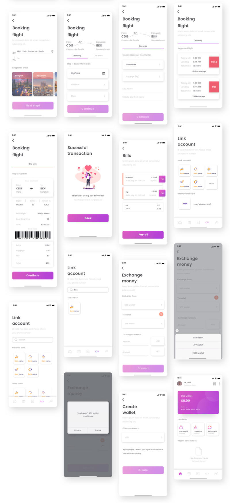 Cen Crypto Wallet App UI套件，Cen Wallet UI套件