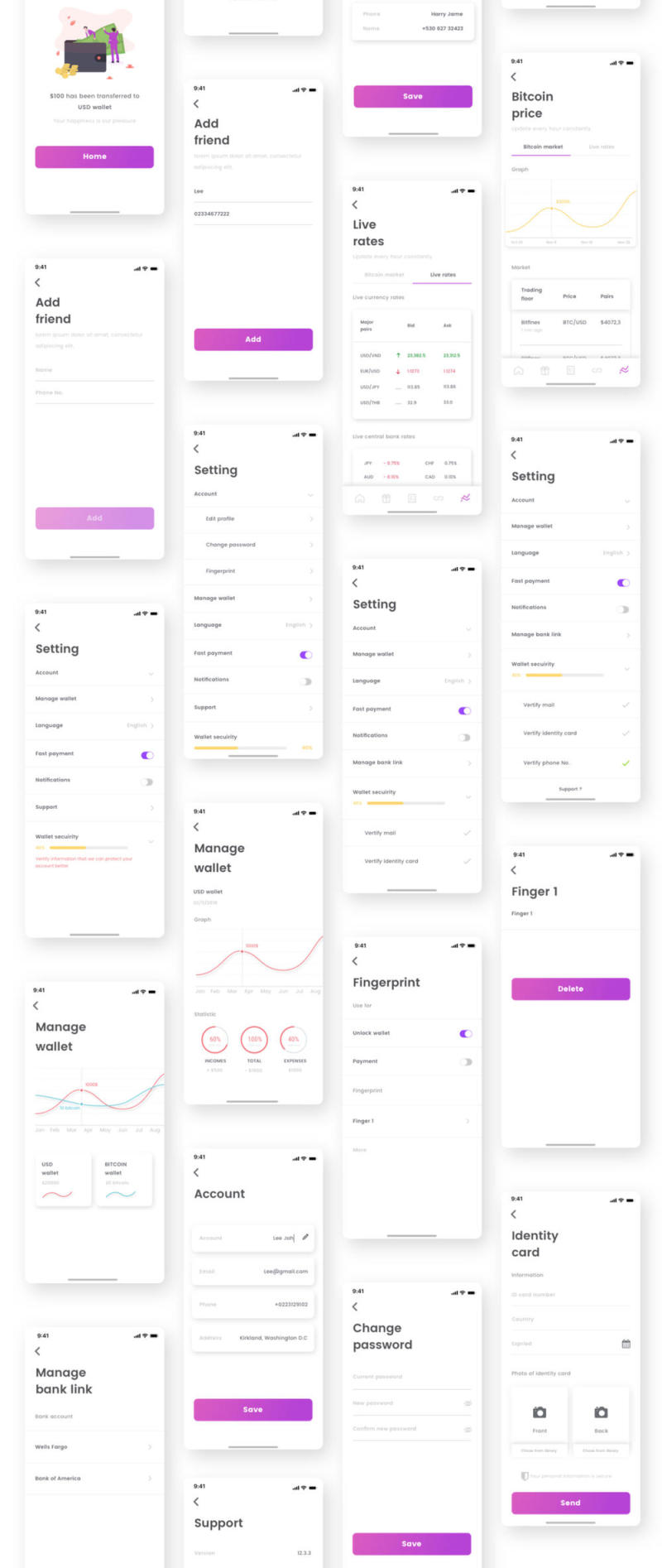 Cen Crypto Wallet App UI套件，Cen Wallet UI套件