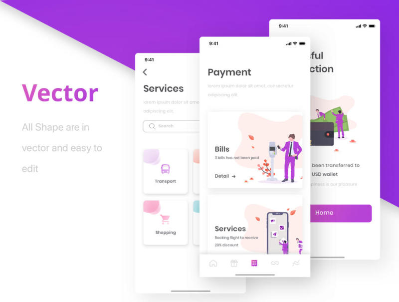 Cen Crypto Wallet App UI套件，Cen Wallet UI套件
