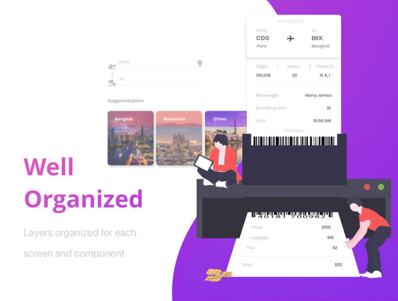 Cen Crypto Wallet App UI套件，Cen Wallet UI套件