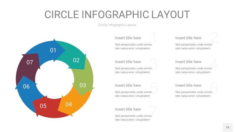 多彩圆形PPT信息图16