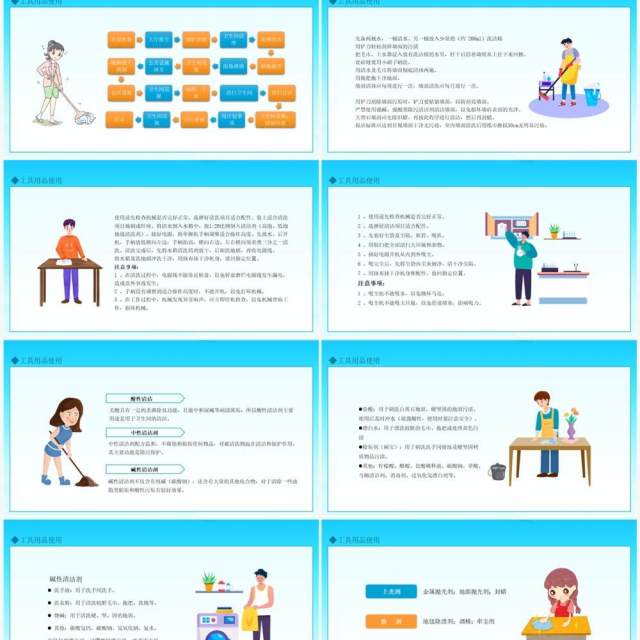 保洁服务培训保洁操作流程及工具使用动态PPT模板