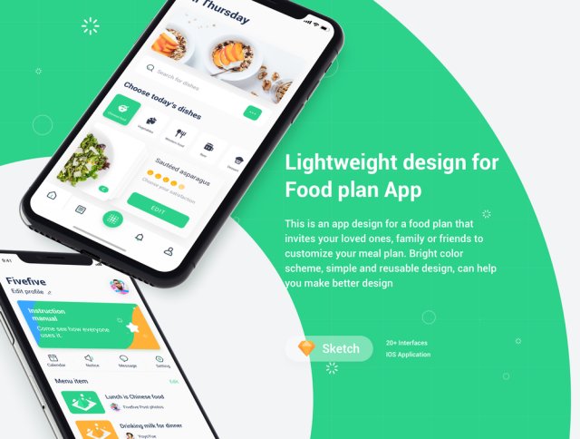Food Planner app UI设计套件,FoodPlan UI套件 Food Planner app UI设计套件,FoodPlan UI套件