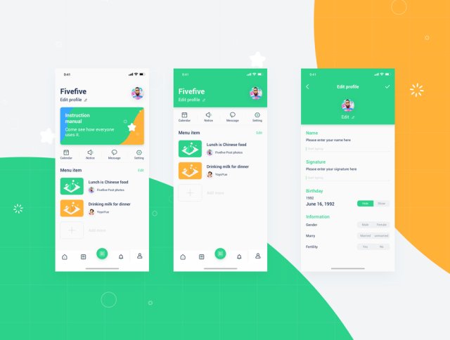 Food Planner app UI设计套件,FoodPlan UI套件 Food Planner app UI设计套件,FoodPlan UI套件