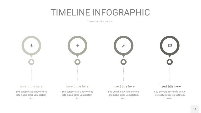 灰色时间轴PPT信息图14