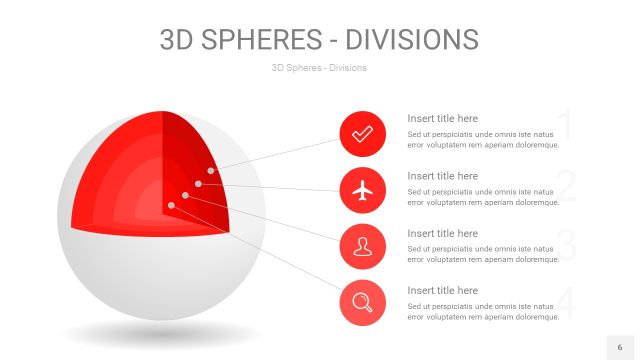 红色3D球体切割PPT信息图6