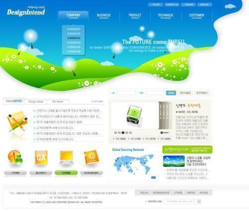 企业网站模板PSD分层(400)